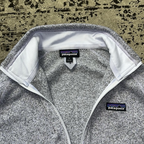 Patagonia Womens Better Sweater 1/4 Zip Size M Fleece Blue Hiking Outdoors - Picture 6 of 8